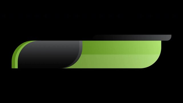 Lower third banner animation. Lower third bar template for breaking news, television, video and media channels. Interface template. Transparent background with alpha channel