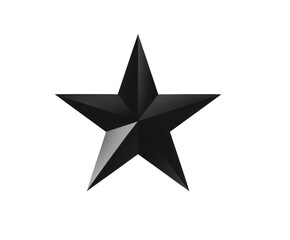 Obraz premium Black star design for modern creative projects and decorations on a transparent background, cut out