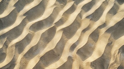 Textured Sand Ripples: Abstract Aerial View of a Sandy Beach with Diagonal Lines
