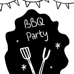 BBQ party vector illustration. Perfect for invitation, poster, social media.