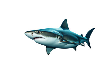 Obraz premium Blue Shark Illustration with Transparent Background