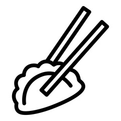 Gyoza icon. Vector line icon