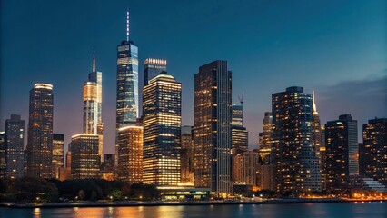Obraz premium New york city at night