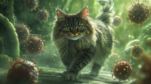 Bacteria and viruses of cat 