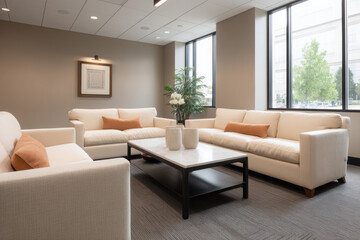 Fototapeta premium modern dental office interior featuring bright and cozy spaces large allowing natural light comfortable seating and