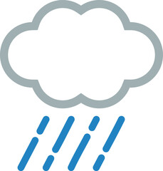 雨雲のアイコンイラスト