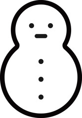 雪だるまのアイコンイラスト