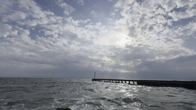 Video documentation of the small pier at Cinquale Massa Carrara Tuscany