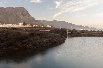 Calm water in the pools of Agaete. Gran Canaria, Canary Islands