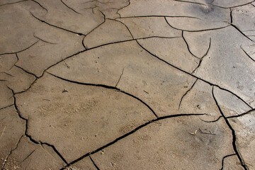 Cracked Clay in the Wadden Sea – Aerial View Symbolizing Climate Change