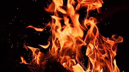 fire on black