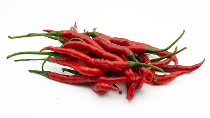Chili peppers. Fresh organic chili isolated on white background