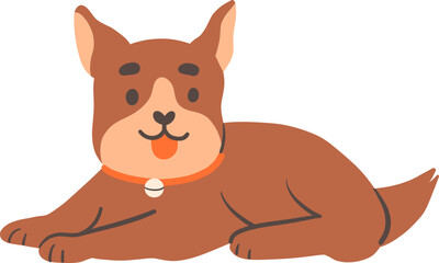 Relaxed Doberman in Lying Pose