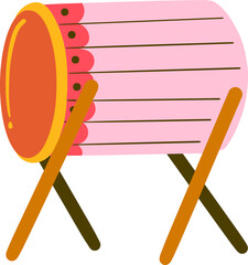 Traditional Bedug Drum Vector Illustration for Ramadan and Eid Concept