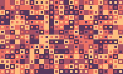 Abstract geometric pattern featuring a mosaic of warmtoned squares.  Ideal for backgrounds, textures, or website design, conveying concepts of data, technology, or modern art.