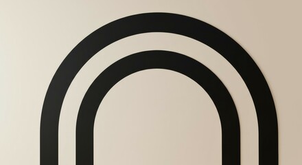 Obraz premium Abstract Arches Art Minimalist Black and White Design