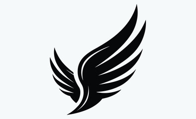 Angel wing silhouette, Angel Wing Silhouette Vector, Wing icon Vector