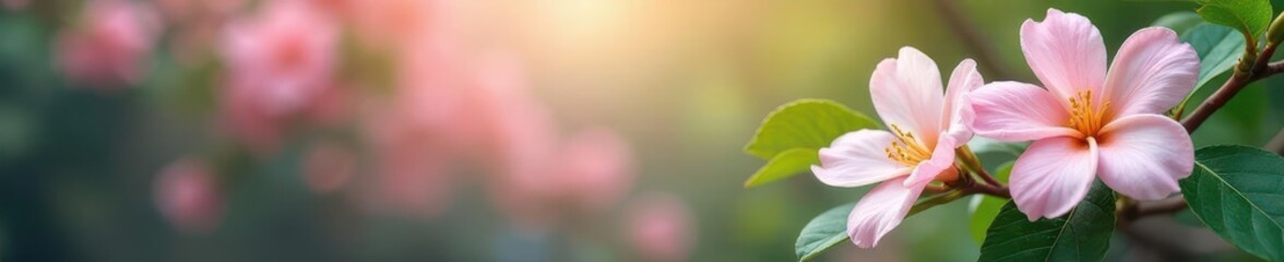 Fototapeta premium Fragrant jasmine blossoms and leaves on vibrant background, white flowers, beauty, jasmine flowers