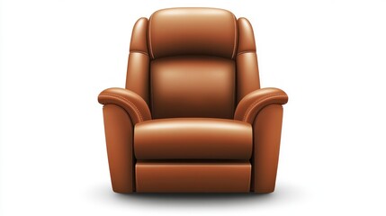 Brown leather recliner chair (4)
