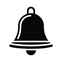 alarm bell icon silhouette vector illustration
