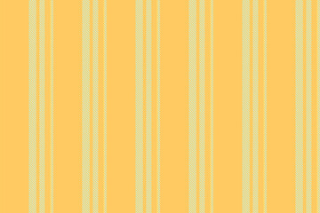 Obraz premium Vasculine textile vertical lines, vibrant pattern texture seamless. Dnvitation background fabric stripe vector in amber and light colors.