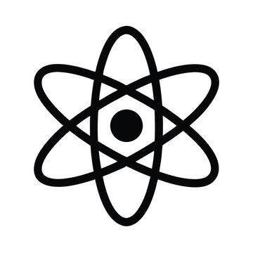 atom science icon silhouette vector illustration