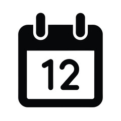 calendar stencil icon silhouette vector illustration