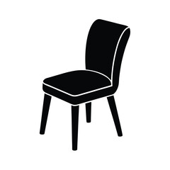 chair stencil icon silhouette vector illustration