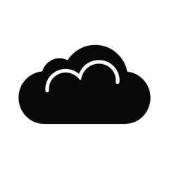 cloud stencil icon silhouette vector illustration
