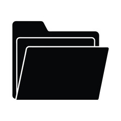 folder stencil icon silhouette vector illustration
