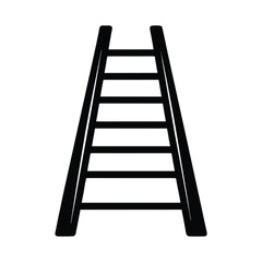 ladder climb stencil icon silhouette vector illustration