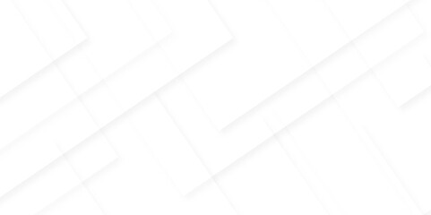 Vector white and gray overlap triangle geometric technology pattern. minimal rectangle arranged white lines transparent web square background layers. overlap web presentation banner tech design.