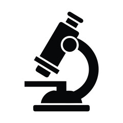 microscope biology stencil icon silhouette vector illustration