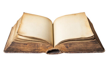 Open Antique Book Reveals Timeless Wisdom and Old Book Texture Theme