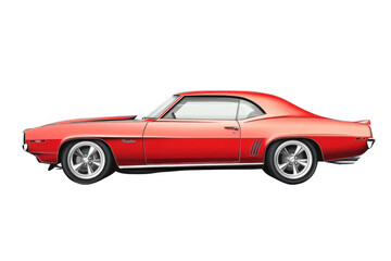 Obraz premium Vintage Red Vehicle, A Classic Auto Design with Retro Car Aesthetic