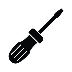 screwdriver icon silhouette vector illustration