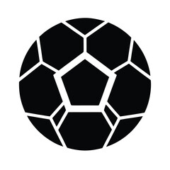 Fototapeta premium soccer ball icon silhouette vector illustration