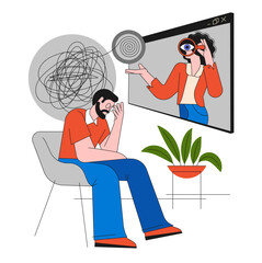 Psychotherapy online session or consultation.