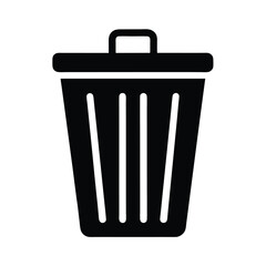 trash can icon silhouette vector illustration