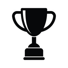 trophy award icon silhouette vector illustration