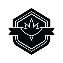 abstract badge icon silhouette vector illustration