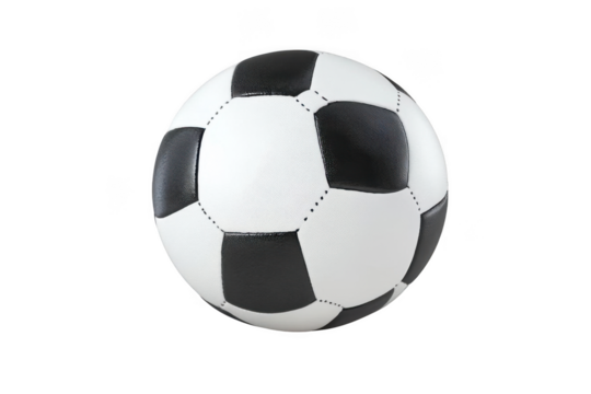 Classic Soccer Ball Isolated on Black Background in High Resolution