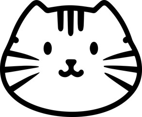 cute cat face icon 