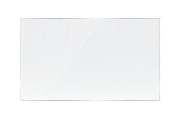 Transparent Glass plate background. Realistic screen glass, window effect with flare, clear glass showcase, glossy plastic glare frame, acrylic with glares and light, plexiglas, 3d.