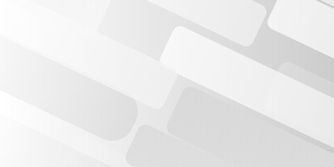 Vector white and gray overlap triangle geometric technology pattern. minimal rectangle arranged white lines transparent web square background layers. overlap web presentation banner tech design.