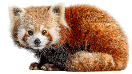 Fototapeta premium Red Panda Portrait Cute Animal Wildlife Image Fluffy Fur Wildlife Photography