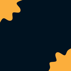 Abstract Orange and Dark Blue Blob Design