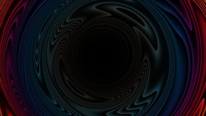 Abstract Swirling Vortex of Color and Darkness