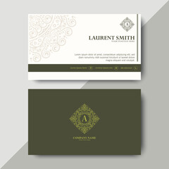 Fototapeta premium Vintage ornamental logos and business cards template