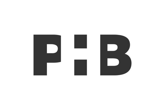 PHB logo design. Initial letter P H B bold font style for tech startups, consulting, corporate branding. Creative company name, headlines typography identity, trendy logotype.